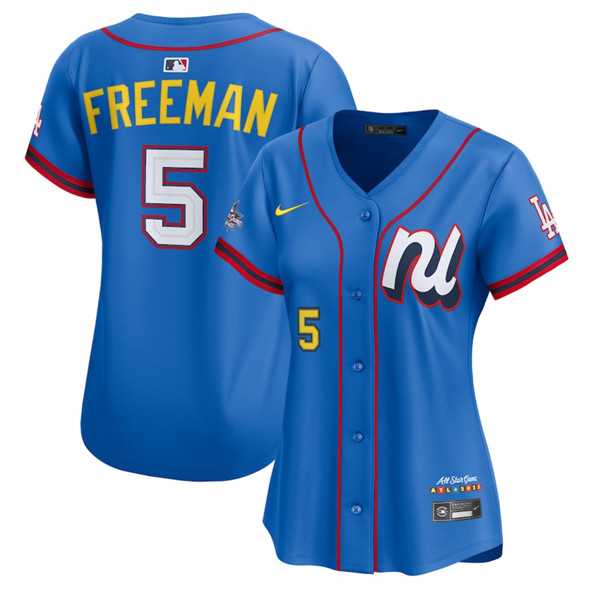 Womens National League #5 Freddie Freeman Blue 2025 All-Star Edition Limited Stitched Baseball Jersey(Run Small)