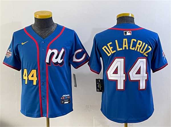 Womens National League #44 Elly De La Cruz Blue 2025 All-Star Edition Limited Stitched Baseball Jersey(Run Small)