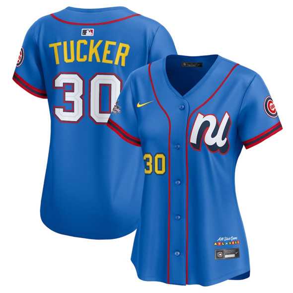 Womens National League #30 Kyle Tucker Blue 2025 All-Star Edition Limited Stitched Baseball Jersey(Run Small)