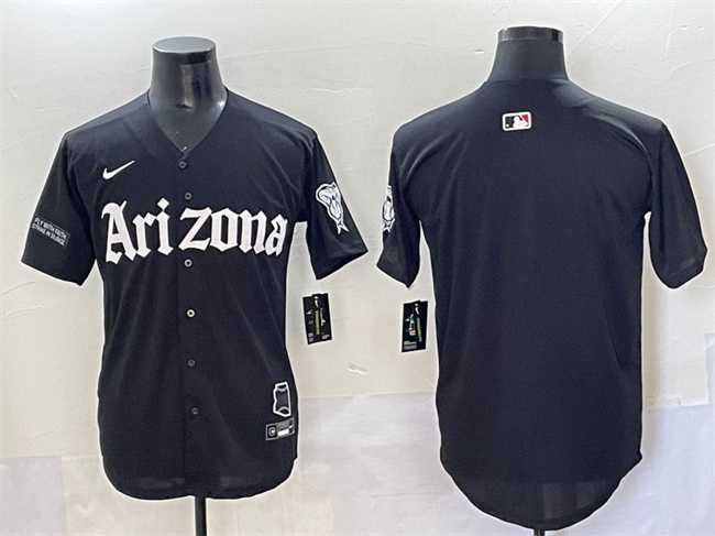 Mens Arizona Diamondbacks Blank Black Gothic Desert Fang Edition Vapor Premier Limited Stitched Baseball Jersey