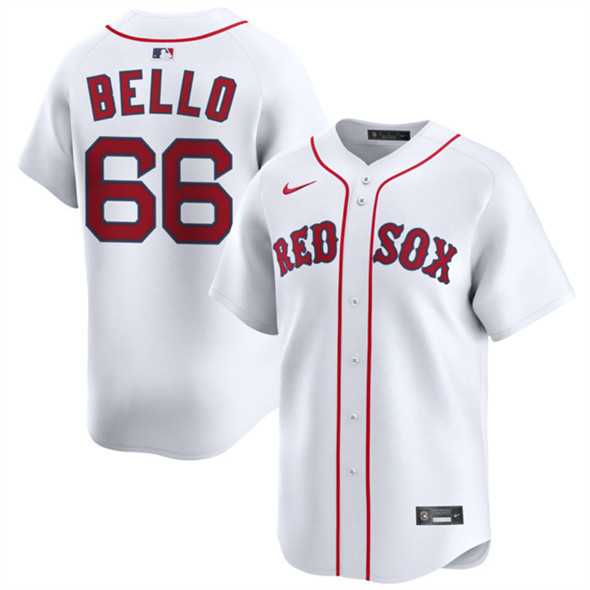 Mens Boston Red Sox #66 Brayan Bello White 2024 Home Limited Stitched Baseball Jersey Dzhi