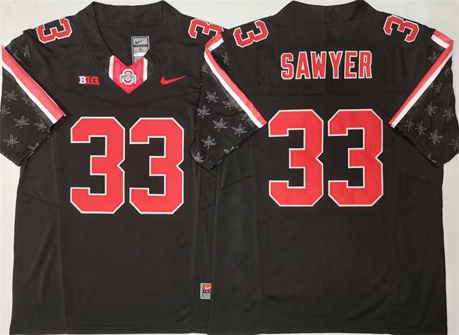 Mens Ohio State Buckeyes #33 Jack Sawyer Black 2025 F.U.S.E. Limited Stitched Jersey