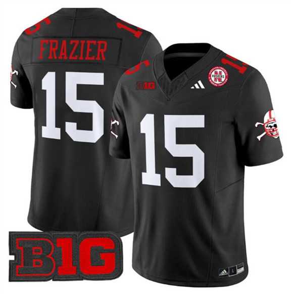 Mens Nebraska Cornhuskers #15 Tommie Frazier Black 2024 F.U.S.E. With Patch Vapor Limited Stitched Football Jersey Dzhi