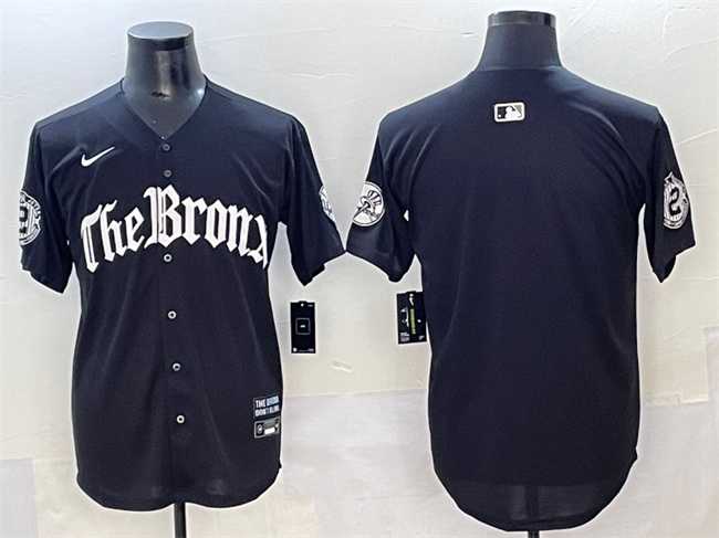 Mens New York Yankees Blank Black Gothic Legacy Edition Vapor Premier Limited Stitched Baseball Jersey