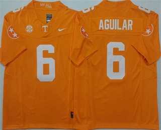 Mens Tennessee Volunteers #6 Joey Aguilar Orange 2024 FUSE College Football Jersey