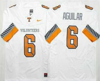 Mens Tennessee Volunteers #6 Joey Aguilar Limited White 2025 College Football Jersey