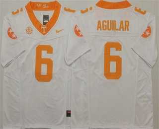 Mens Tennessee Volunteers #6 Joey Aguilar White 2024 FUSE College Football Jersey