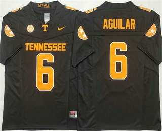 Mens Tennessee Volunteers #6 Joey Aguilar Black FUSE College Football Jersey