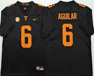 Mens Tennessee Volunteers #6 Joey Aguilar Black College Football Jersey