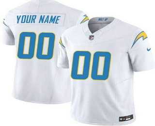 Mens Los Angeles Chargers Customized Limited White FUSE Vapor Jersey