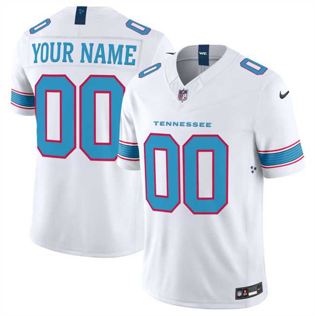 Mens Tennessee Titans Active Player Custom White 2026 F.U.S.E. Vapor Limited Stitched Football Jersey