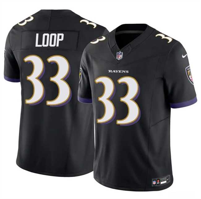 Mens Baltimore Ravens #33 Tyler Loop Black 2025 F.U.S.E. Vapor Limited Jersey Dzhi Dzhi