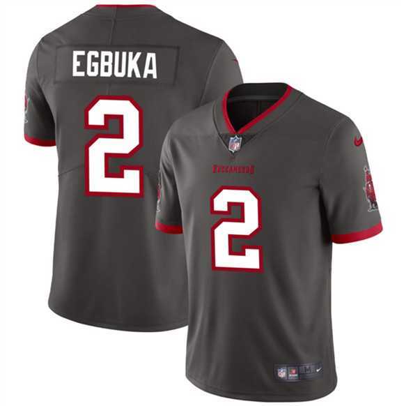 Men & Women & Youth Tampa Bay Buccaneers #2 Emeka Egbuka New Gray 2025 Draft Vapor Untouchable Limited Stitched Jersey