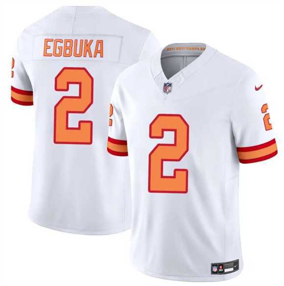 Mens Tampa Bay Buccaneers #2 Emeka Egbuka White 2025 F.U.S.E. Vapor Limited Stitched Jersey Dzhi