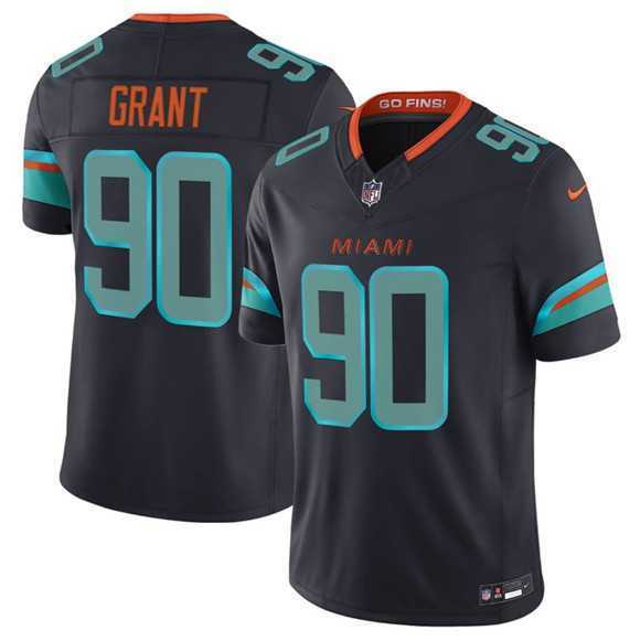 Mens Miami Dolphins #90 Kenneth Grant Black 2025 F.U.S.E. Rivalries Vapor Limited Football Stitched Jersey Dzhi