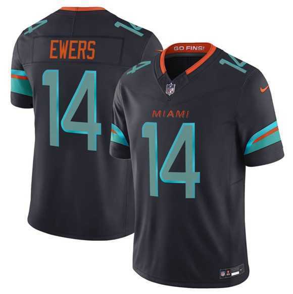 Mens Miami Dolphins #14 Quinn Ewers Black 2025 F.U.S.E. Rivalries Vapor Limited Football Stitched Jersey Dzhi