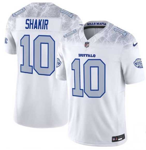Mens Buffalo Bills #10 Khalil Shakir White 2025 F.U.S.E. Rivalries Vapor Limited Stitched Jersey Dzhi