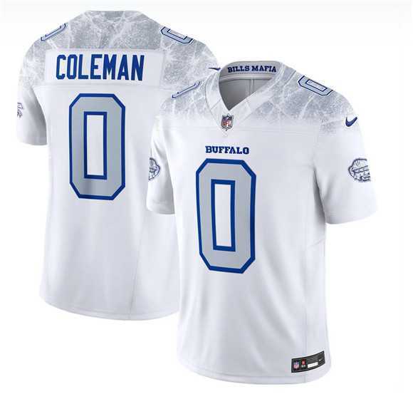 Mens Buffalo Bills #0 Keon Coleman White 2025 F.U.S.E. Rivalries Vapor Limited Football Stitched Jersey Dzhi