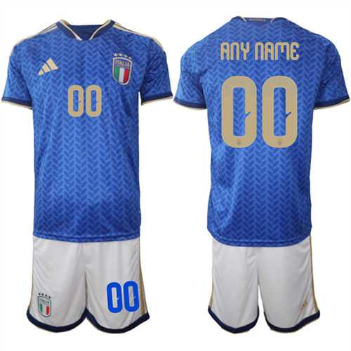 Mens Italy Custom Any Name And Number National Team FIFA x World Cup 2026 Home Blue On Field Jerseys