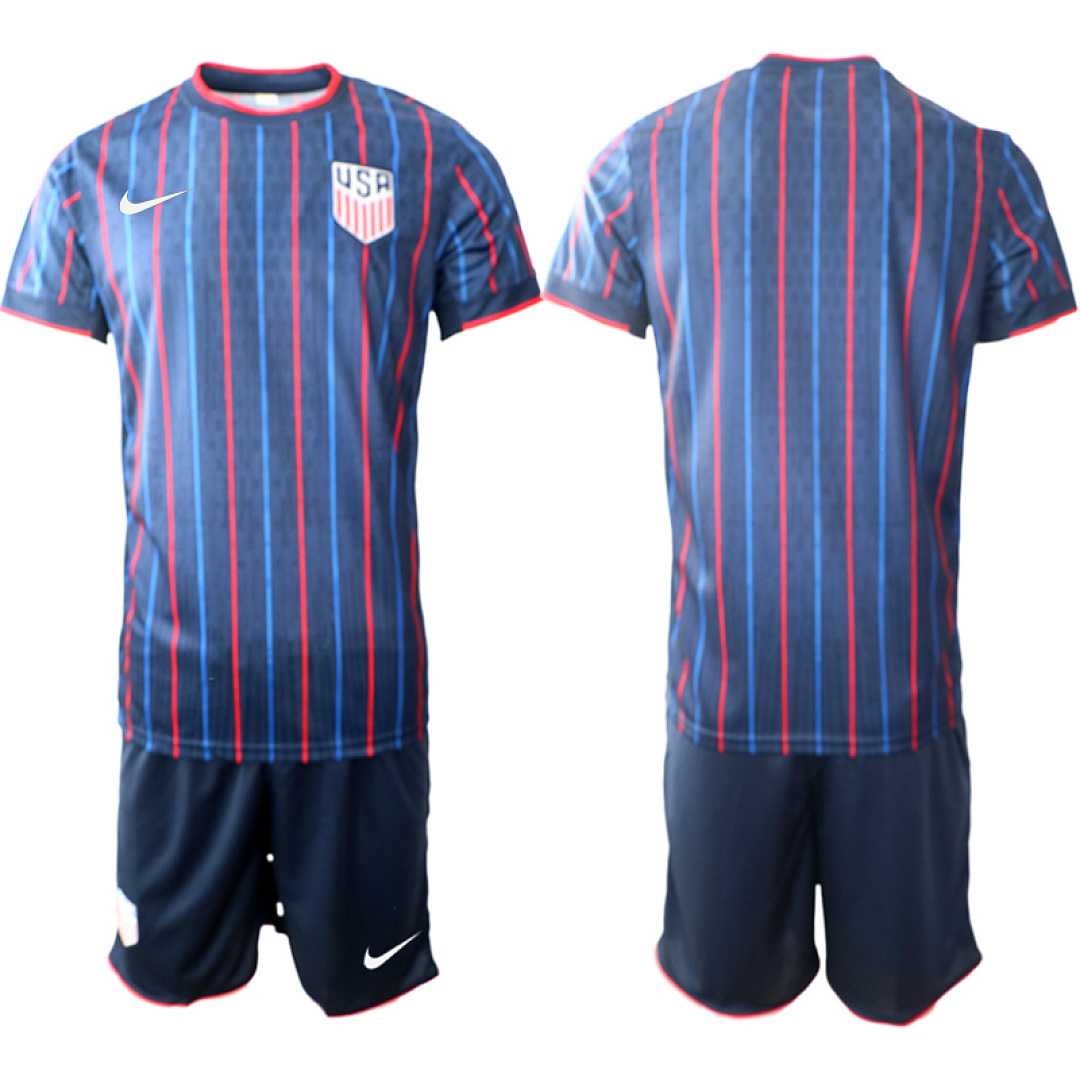 Mens USA Blank or Custom Team FIFA x World Cup 2026 Away On Field Suit Jersey