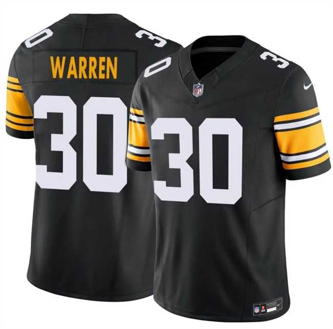 Mens Pittsburgh Steelers #30 Jaylen Warren Black 2025 F.U.S.E. Alternate Vapor Untouchable Limited Stitched Jersey Dzhi
