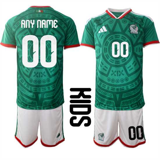 Youth Mexico Custom Any Name And Number National Team FIFA x World Cup 2026 Home Green On Field Kids Jersey->->Custom Jersey Youth Mexico Custom Any Name And Number National Team FIFA x World Cup 2026 Home Green On Field Kids Jersey->->Custom Jersey