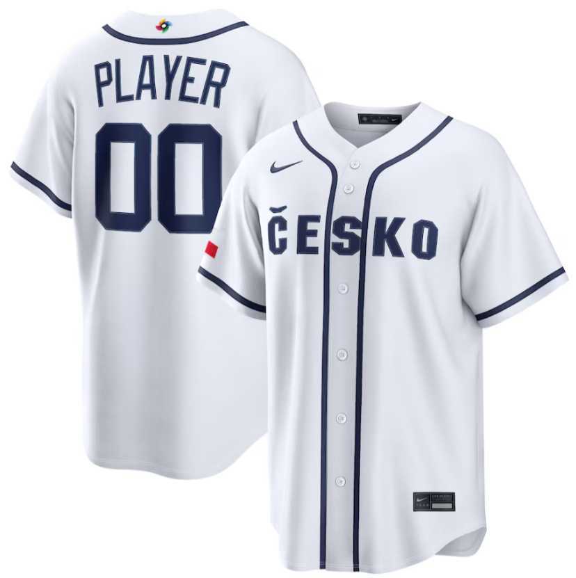 Mens Czech Baseball Active Player Custom White 2026 World Baseball Classic Home Stadium Stitched Jersey->->Custom Jersey Mens Czech Baseball Active Player Custom White 2026 World Baseball Classic Home Stadium Stitched Jersey->->Custom Jersey