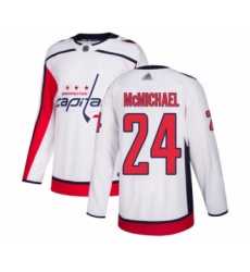 Mens Washington Capitals #24 Connor McMichael White Away Hockey Jersey Dzhi