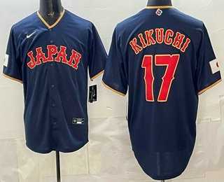 Mens Japan #17 Yusei Kikuchi Navy 2026 World Baseball Classic Cool Base Jersey