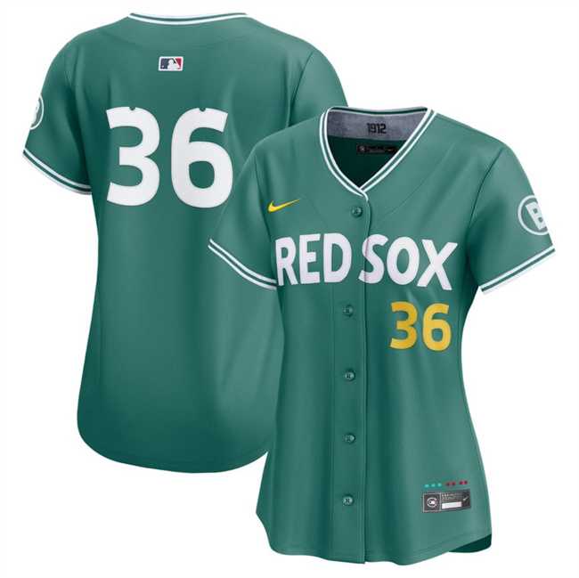 Womens Boston Red Sox #36 Triston Casas Green 2025 City Connect Limited Stitched Baseball Jersey(Run Small) Dzhi