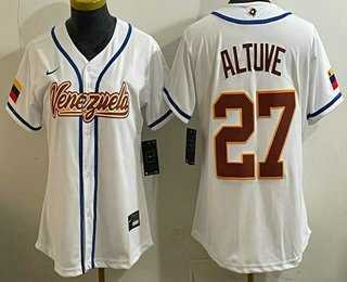 Womens Venezuela #27 Jose Altuve White 2026 World Baseball Classic Cool Base Jersey->2026 world baseball classic->MLB Jersey Womens Venezuela #27 Jose Altuve White 2026 World Baseball Classic Cool Base Jersey->2026 world baseball classic->MLB Jersey