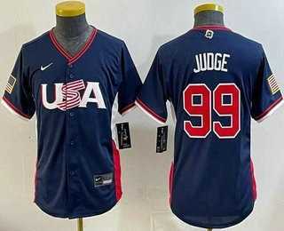 Youth USA #99 Aaron Judge Navy 2026 World Baseball Classic Cool Base Jersey->2026 world baseball classic->MLB Jersey Youth USA #99 Aaron Judge Navy 2026 World Baseball Classic Cool Base Jersey->2026 world baseball classic->MLB Jersey