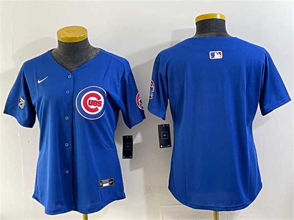 Womens Chicago Cubs Blank Royal Ryne Sandberg Tribute Vapor Limited V2 Stitched Jersey