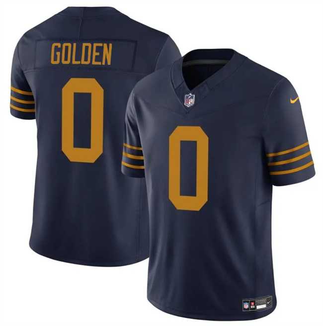 Mens Green Bay Packers #0 Matthew Golden Navy The 1923 Classic Vapor F.U.S.E. Limited Stitched Jersey Dzhi