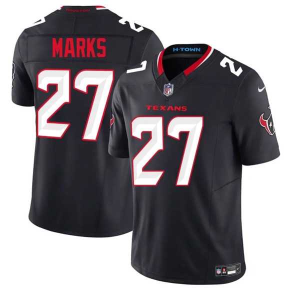 Mens Houston Texans #27 Woody Marks Navy 2025 F.U.S.E. Vapor Limited Stitched Jersey Dzhi