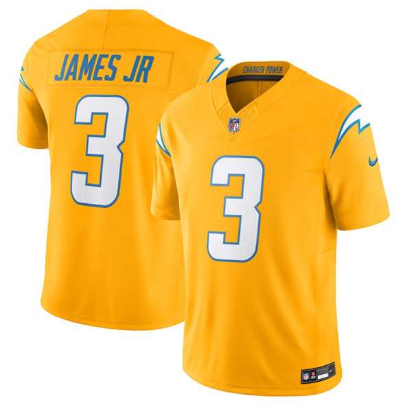 Mens Los Angeles Chargers #3 Derwin James Jr. Gold 2025 F.U.S.E. Alternate Vapor Limited Stitched Jersey