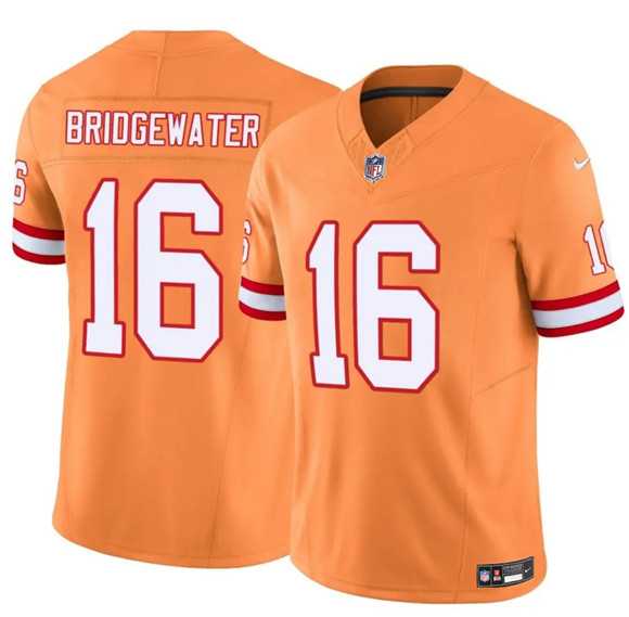 Mens Tampa Bay Buccaneers #16 Teddy Bridgewater Orange F.U.S.E. Throwback Limited Stitched Jersey Dzhi