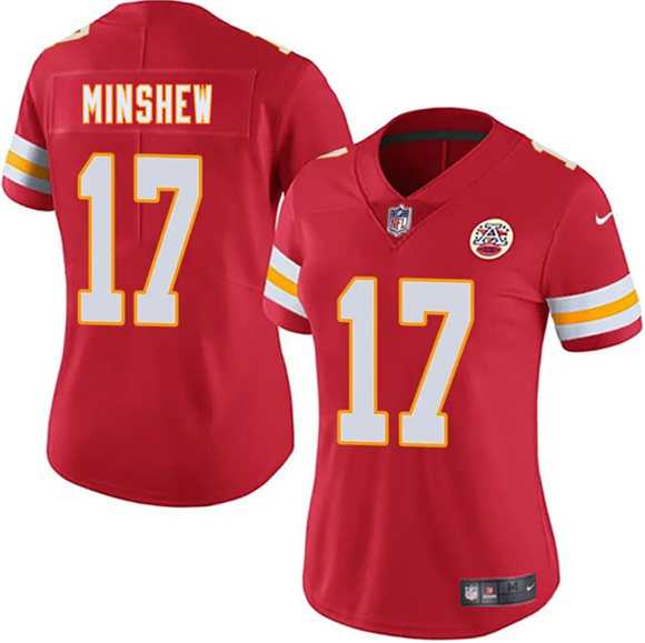 Womens Kansas City Chiefs #17 Gardner Minshew Red 2025 Vapor Untouchable Limited Stitched Jersey(Run Small) Dzhi