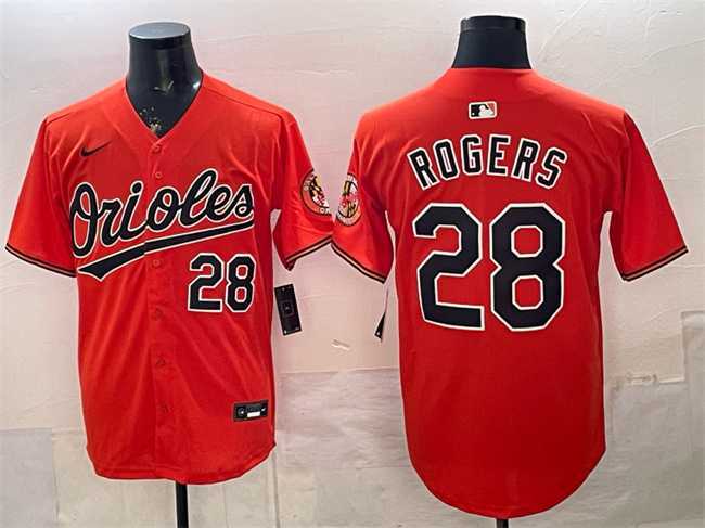 Mens Baltimore Orioles #28 Trevor Rogers Orange 2025 Limited Stitched Jersey->baltimore orioles->MLB Jersey