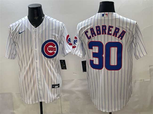 Mens Chicago Cubs #30 Edward Cabrera White 2026 Cool Base Stitched Jersey->chicago cubs->MLB Jersey Mens Chicago Cubs #30 Edward Cabrera White 2026 Cool Base Stitched Jersey->chicago cubs->MLB Jersey