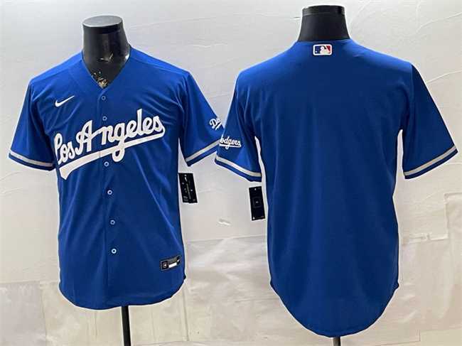 Mens Los Angeles Dodgers Blank Royal Alternate Stadium Stitched Jersey