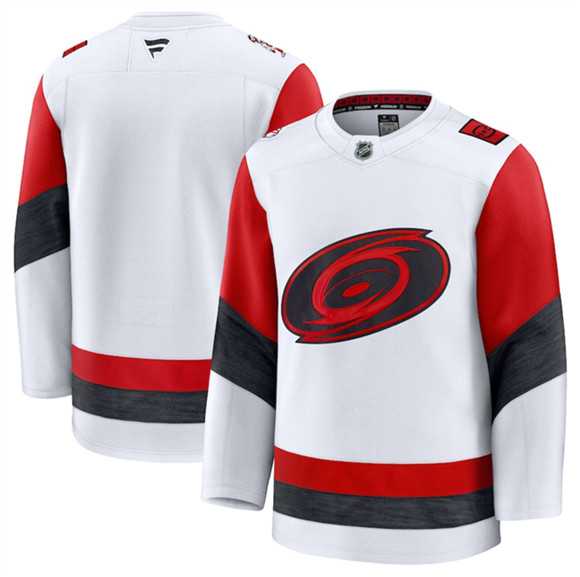 Mens Carolina Hurricanes Blank White 2025 Away Stitched Hockey Jersey
