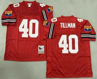 Mens Arizona Cardinals #40 Pat Tillman Red Throwback Jersey