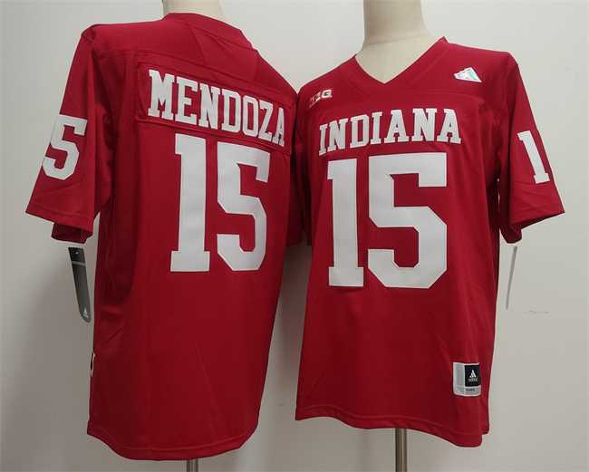 Mens Indiana Hoosiers #15 Fernando Mendoza Red 2026 Stitched Basketball Jersey