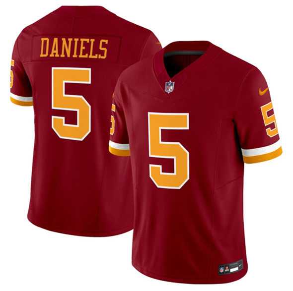 Men & Women & Youth Washington Commanders #5 Jayden Daniels Burgundy 2025 F.U.S.E. Throwback Limited Stitched Jersey