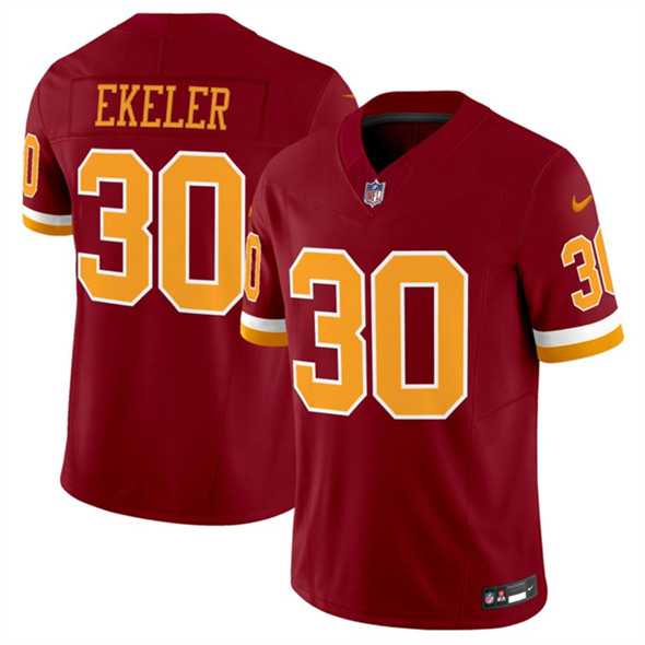 Men & Women & Youth Washington Commanders #30 Austin Ekeler Burgundy 2025 F.U.S.E. Throwback Limited Stitched Jersey