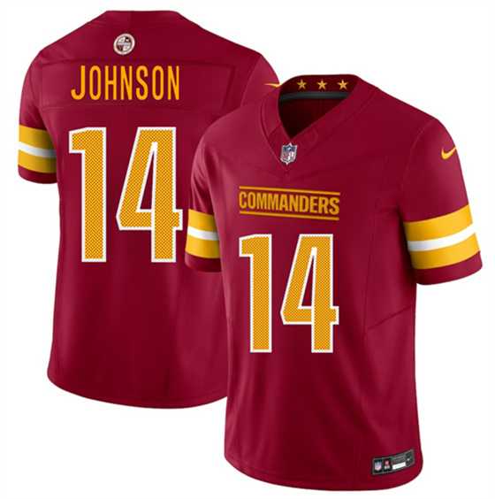Men & Women & Youth Washington Commanders #14 Josh Johnson Burgundy 2025 Draft F.U.S.E. Vapor Limited Stitched Jersey