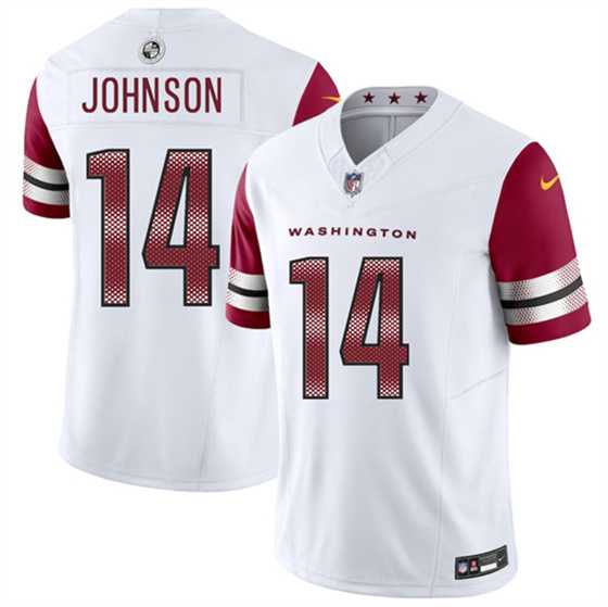 Men & Women & Youth Washington Commanders #14 Josh Johnson White 2025 F.U.S.E. Vapor Limited Stitched Jersey