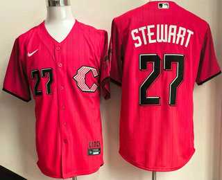 Mens Cincinnati Reds #27 Sal Stewart Red 2026 City Connect Stadium Jersey