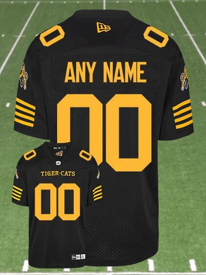 CFL Hamilton Tiger-Cats Custom Black Crested Home Replica Jersey->->Custom Jersey CFL Hamilton Tiger-Cats Custom Black Crested Home Replica Jersey->->Custom Jersey